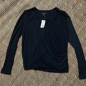 Brand new Banana Republic navy faux wrap top